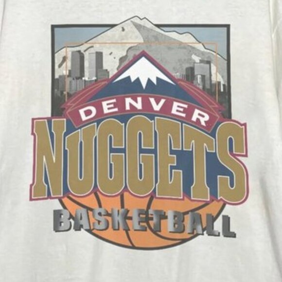 Vtg Denver Nuggets Shirt, Retro 90s NBA Denver Nuggets Basketball Shirt tee - Picture 2 of 4